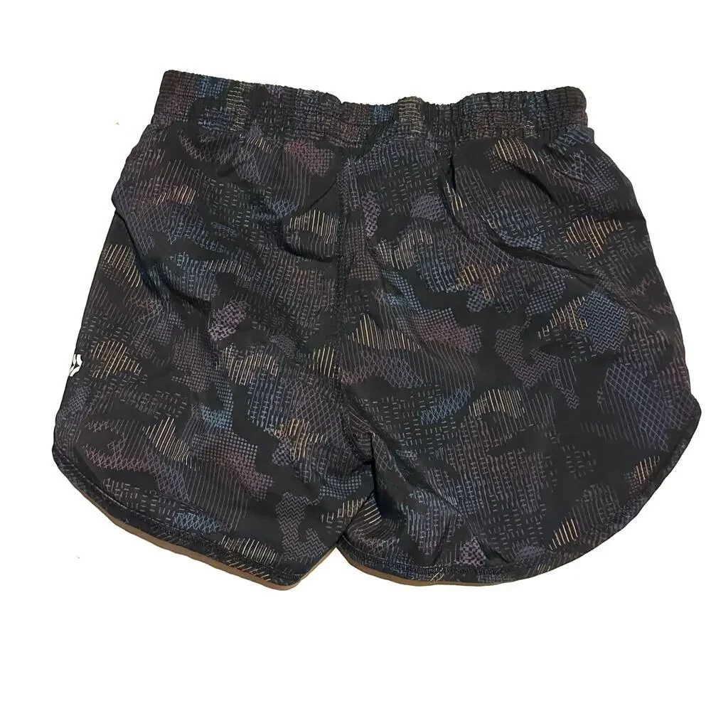 All in Motion Black Multi Camo Print Athletic Shorts Girls M 6-7